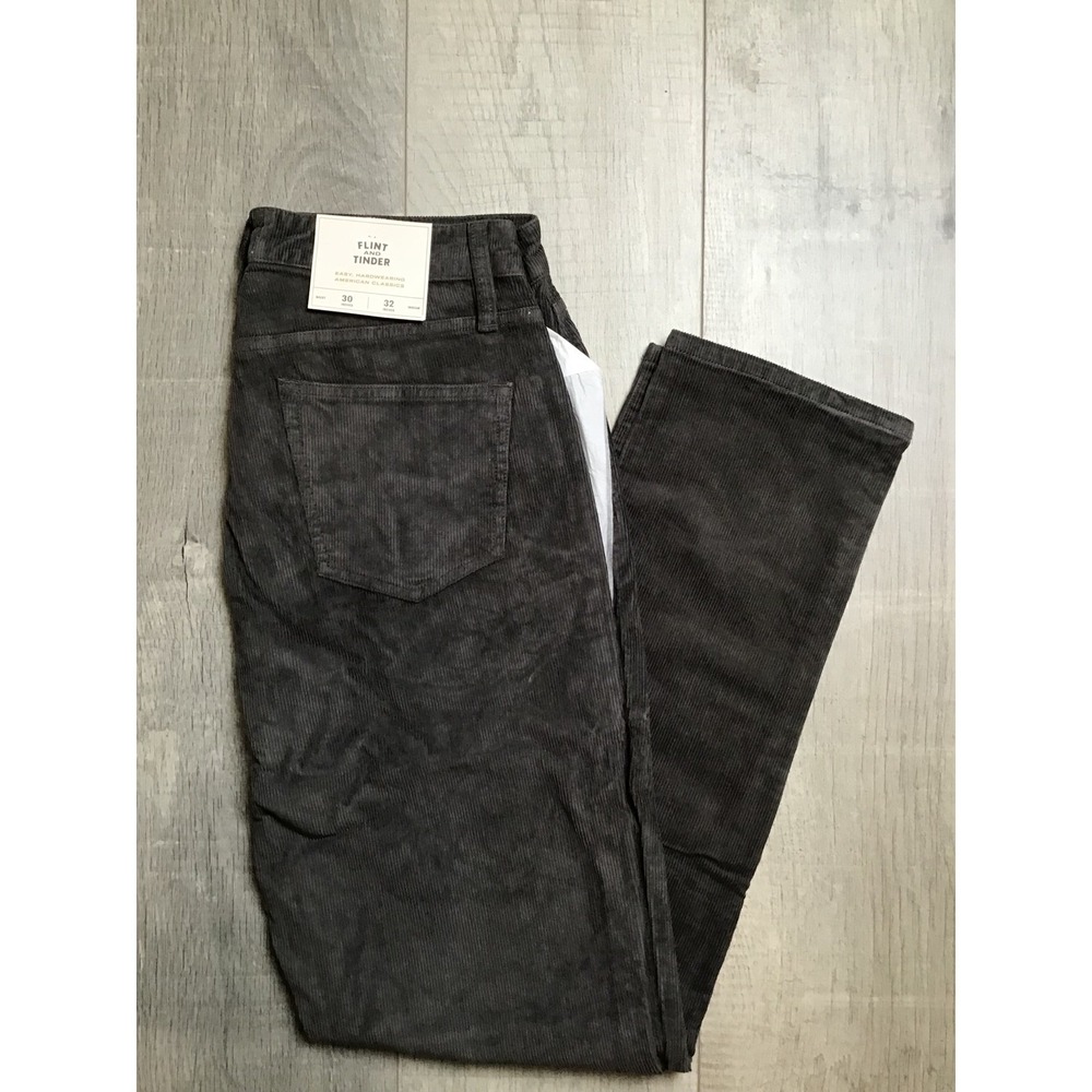 Flint & Tinder Men's Washed Black 365 Corduroy Pant Athletic Tapered Size 30 NWT - Picture 4 of 12